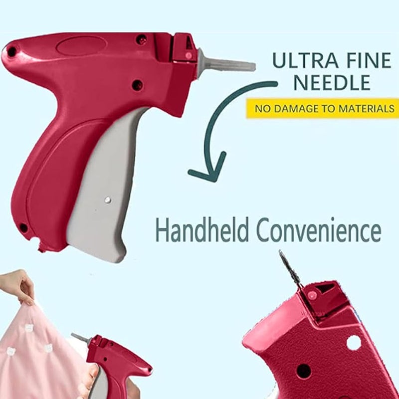 Portable Sewing Machine Hemming Gun Quick Clothing Fixer Stitch Tool Red ABS - Image 3
