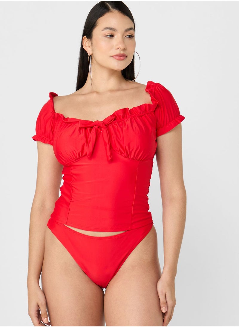 ELLA - Ruffle Front Detail Bikini Set - Image 1