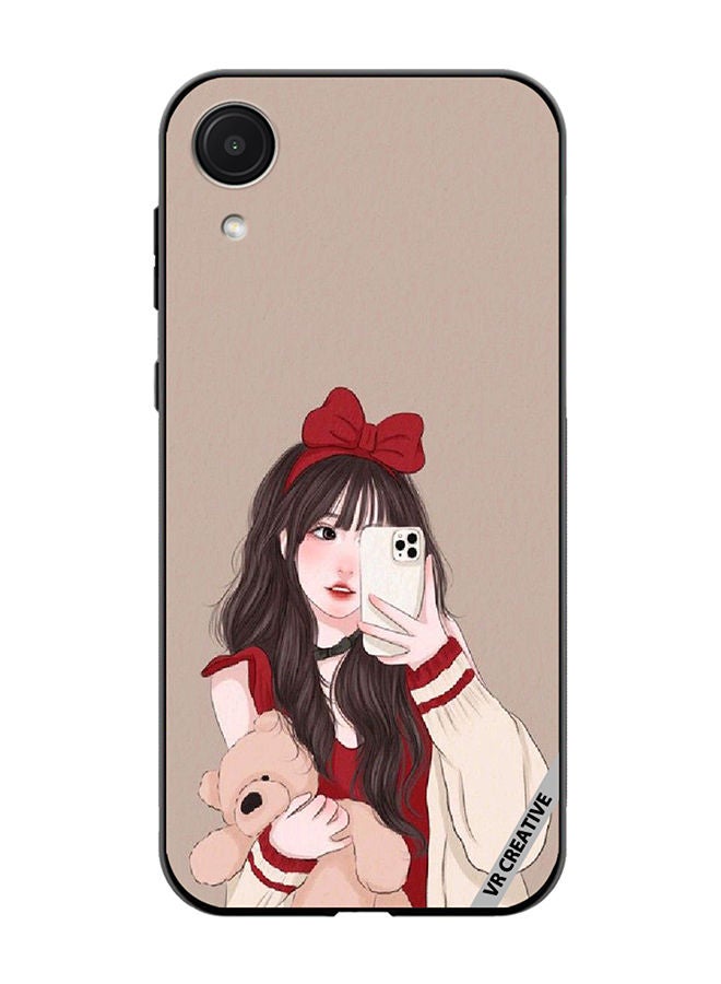 VR CREATIVE Protective Case Cover For Samsung Galaxy A03 Core Girl Holding Teddy Design Multicolour - Image 1