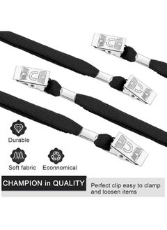 Marspark 200 Pieces Black Lanyards Bulk With Clip Flat Neck Lanyard Badge Lanyard With Swivel Hook Lanyards For Id Cards Holder  - Image 3