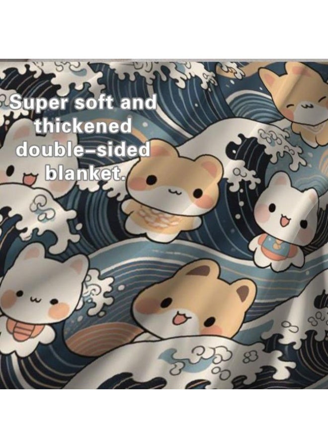 general Baby and children's cartoon flannel thin blanket (warm and comfortable, suitable for sleep, game use) 70cm*100cm - Image 1