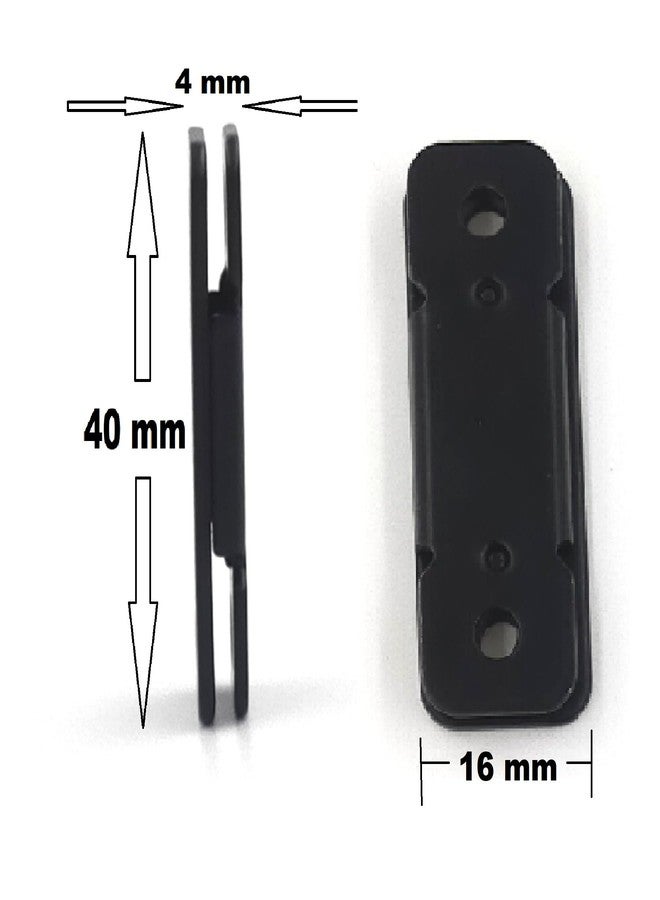 VMD, Ultra Thin I Type Magnetic Steel Stopper Catcher Holder for Cupboard Closure, Closet Door and Cabinet (4 cm x 1.5 cm) (Pack of 4, Black) - Image 2
