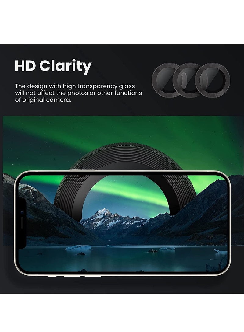 ELTRAZONE iPhone 13 Pro - iPhone 13 Pro Max Camera Lens Protector, 9H Tempered Glass Camera Cover Screen Protector Metal Individual Ring for iPhone 13Pro 6.1 inch iPhone 13 ProMax 6.7 inch 2021 - Image 3