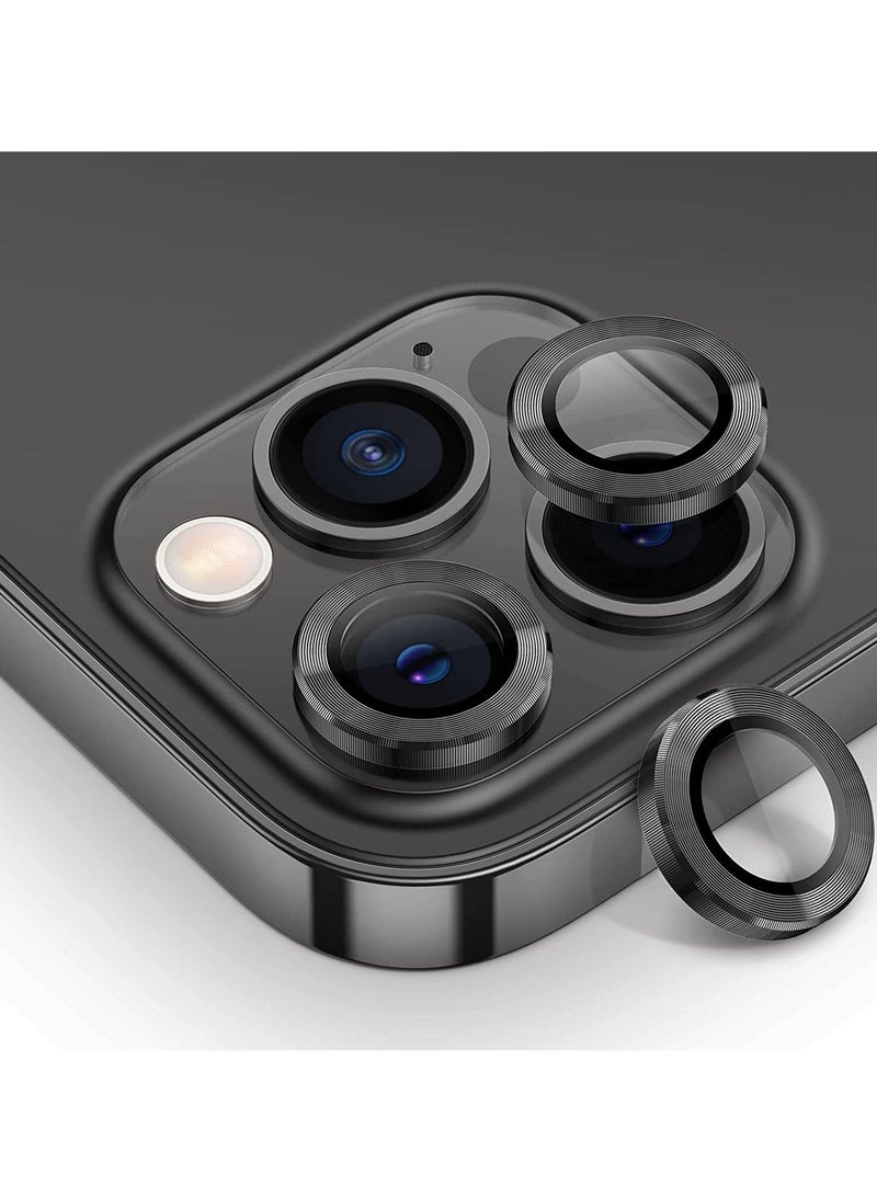 ELTRAZONE iPhone 13 Pro - iPhone 13 Pro Max Camera Lens Protector, 9H Tempered Glass Camera Cover Screen Protector Metal Individual Ring for iPhone 13Pro 6.1 inch iPhone 13 ProMax 6.7 inch 2021 - Image 1