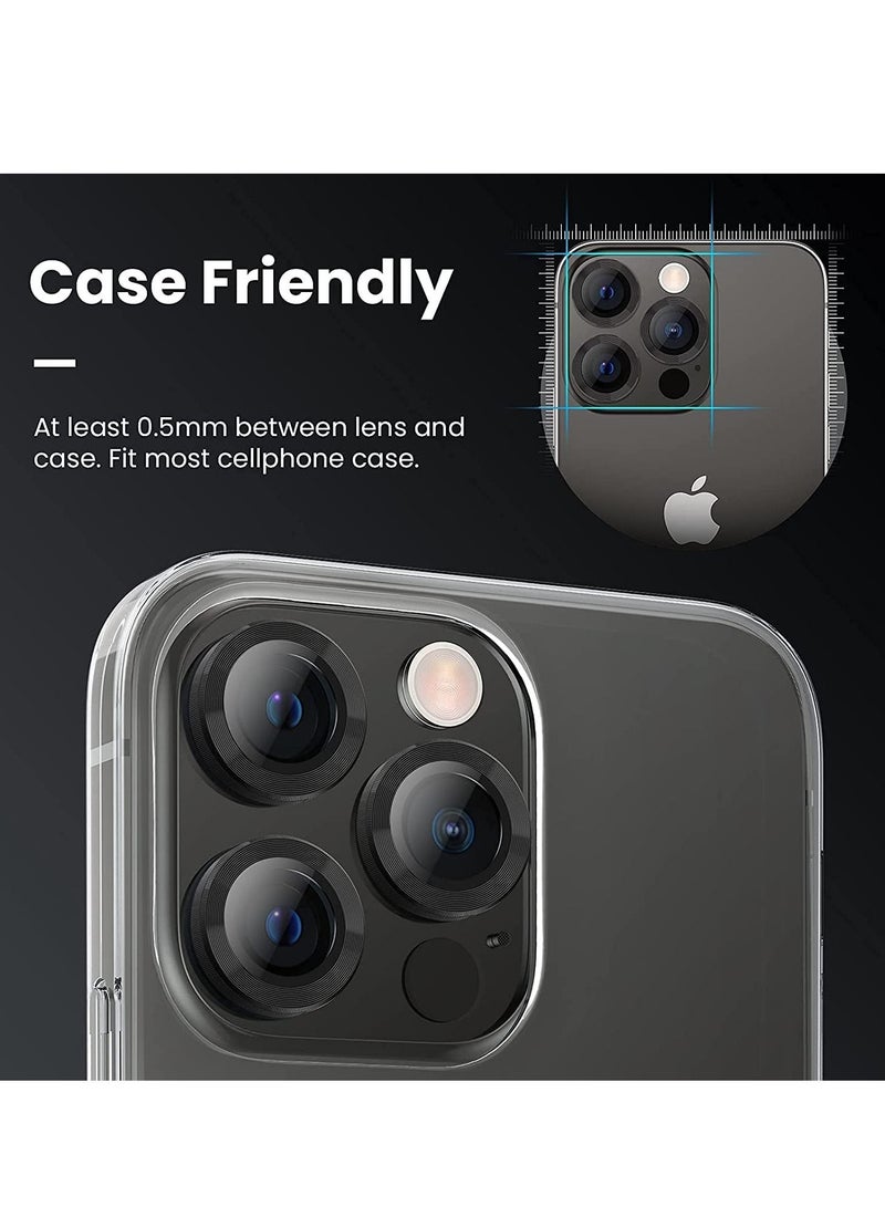 ELTRAZONE iPhone 13 Pro - iPhone 13 Pro Max Camera Lens Protector, 9H Tempered Glass Camera Cover Screen Protector Metal Individual Ring for iPhone 13Pro 6.1 inch iPhone 13 ProMax 6.7 inch 2021 - Image 4