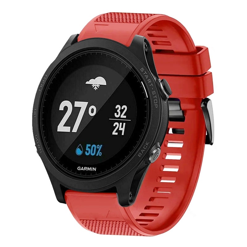 S-TOP For Garmin Forerunner 935 Quick Release 22mm Silicone Watch Band(Red) - Image 1