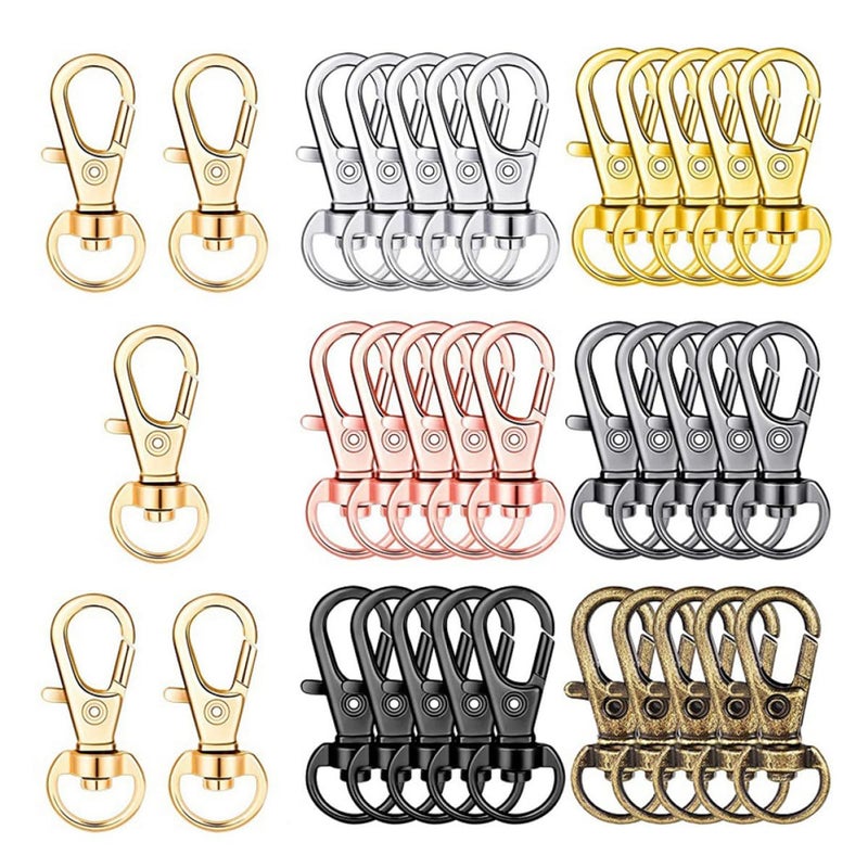 35Pcs Zinc Alloy Swivel Lobster Clasp Keychain Hooks Spring Trigger Snap Findings for Jewelry Making Craft - Image 2