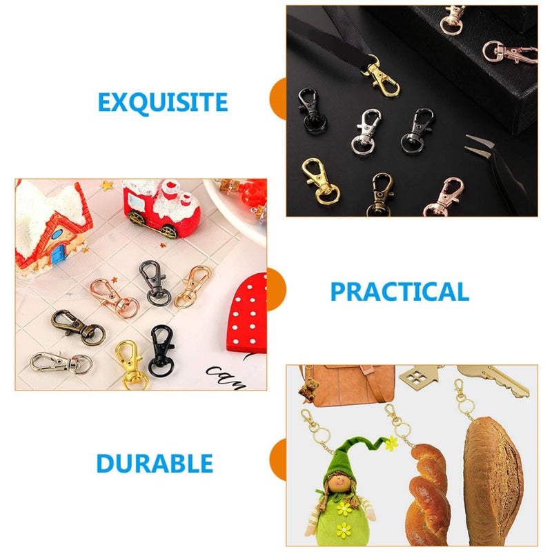 35Pcs Zinc Alloy Swivel Lobster Clasp Keychain Hooks Spring Trigger Snap Findings for Jewelry Making Craft - Image 4