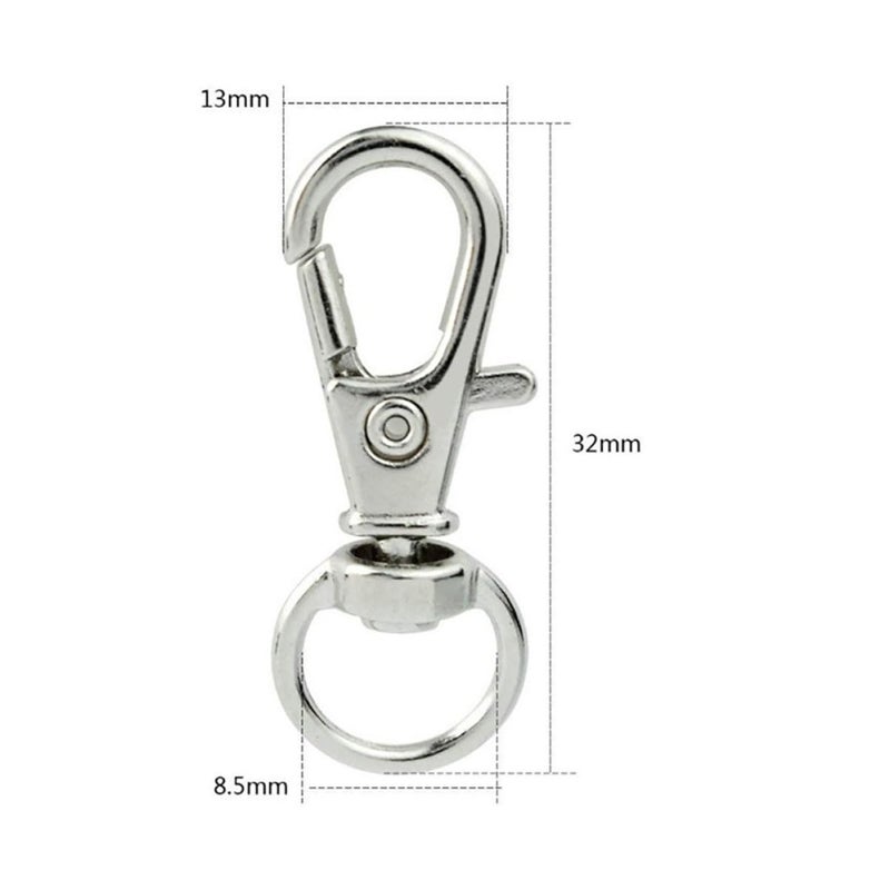 35Pcs Zinc Alloy Swivel Lobster Clasp Keychain Hooks Spring Trigger Snap Findings for Jewelry Making Craft - Image 3