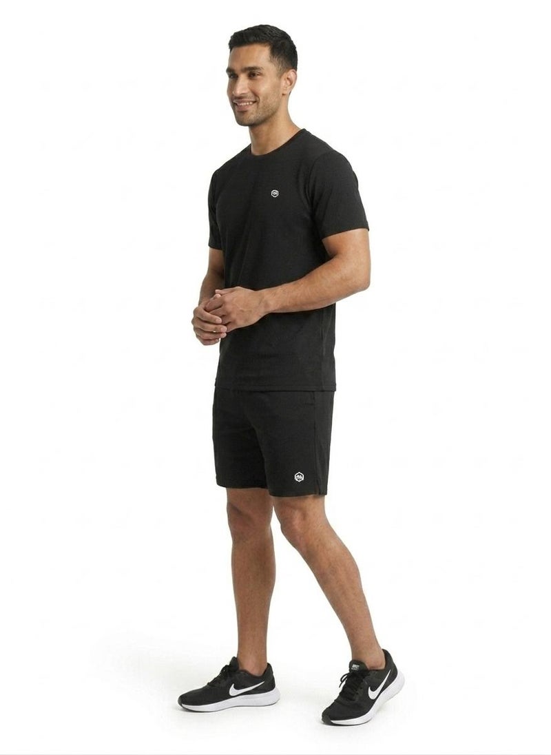Prima Ace Men's Set Top & Short Lifestyle Premium Black - Image 3
