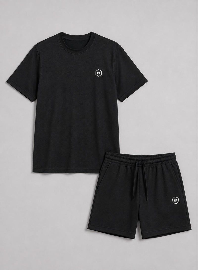 Prima Ace Men's Set Top & Short Lifestyle Premium Black - Image 5