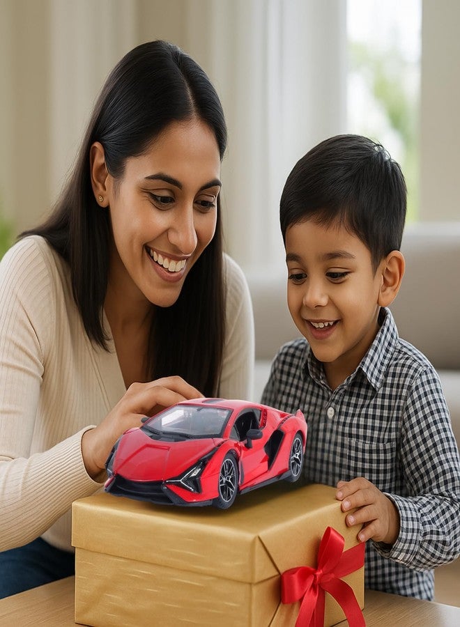 Popsugar Door Opening Remote Control Car|Rechargeable 1200mAh Lithium Battery|C-Type Charging|75-Min Runtime|2.4G Long Range Remote (100+ ft)|HighSpeed RC Car|Gift for Kids|Made in India (Red) - Image 3