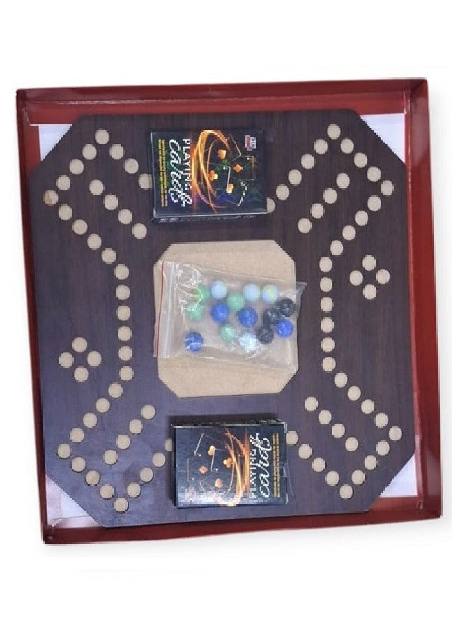 Jackaroo Tablet Game - Wooden Board - Uplifting, Competitive and Fun Game for 2-4 Players Plugger Playing Cards for All Games - Image 2