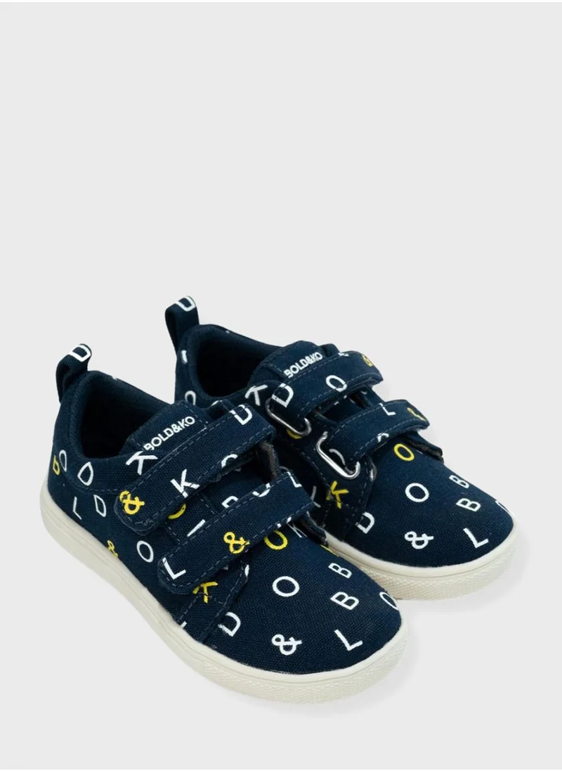 بولد اند كو Kids Signature Velcro Sneakers