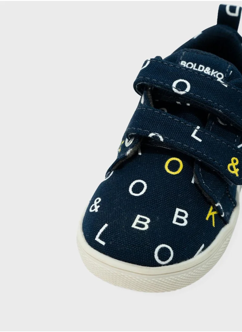 بولد اند كو Kids Signature Velcro Sneakers