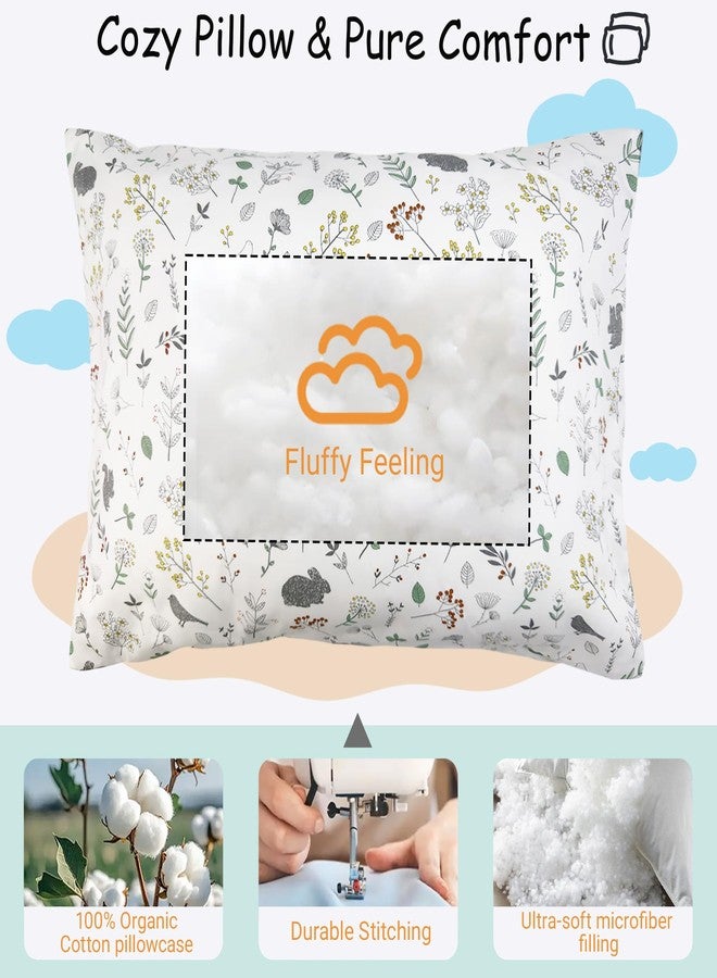 ZPECC Toddler Pillow with Pillowcase - 13x18 Organic Cotton Hypoallergenic Kids Pillow, Baby Essentials for Travel Crib Daycare Stroller (Intended for Age 2 and up) Nature - Image 5