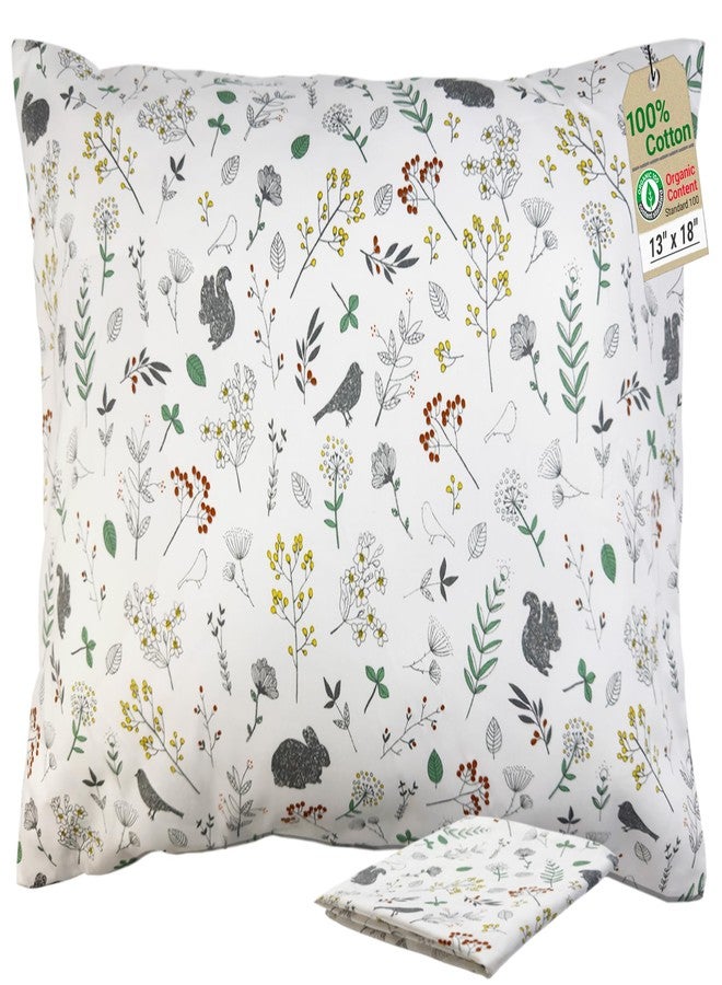 ZPECC Toddler Pillow with Pillowcase - 13x18 Organic Cotton Hypoallergenic Kids Pillow, Baby Essentials for Travel Crib Daycare Stroller (Intended for Age 2 and up) Nature - Image 1