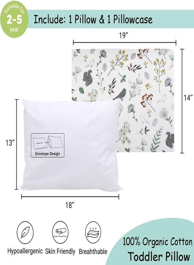 ZPECC Toddler Pillow with Pillowcase - 13x18 Organic Cotton Hypoallergenic Kids Pillow, Baby Essentials for Travel Crib Daycare Stroller (Intended for Age 2 and up) Nature - Image 2