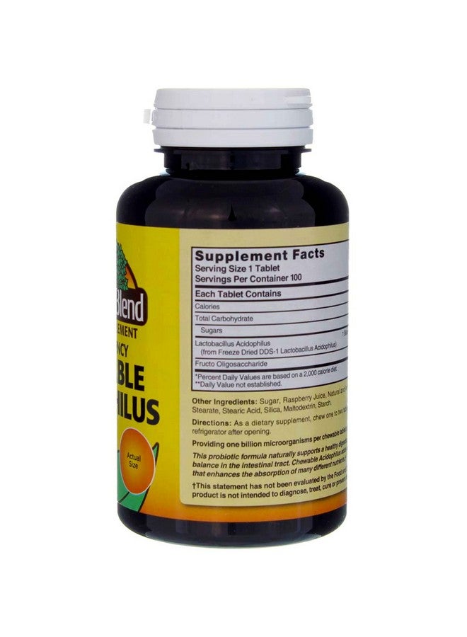 Nature's Blend Acidophilus Chewable Raspberry Flavor - 100 Tablets, Pack of 2 - Image 5