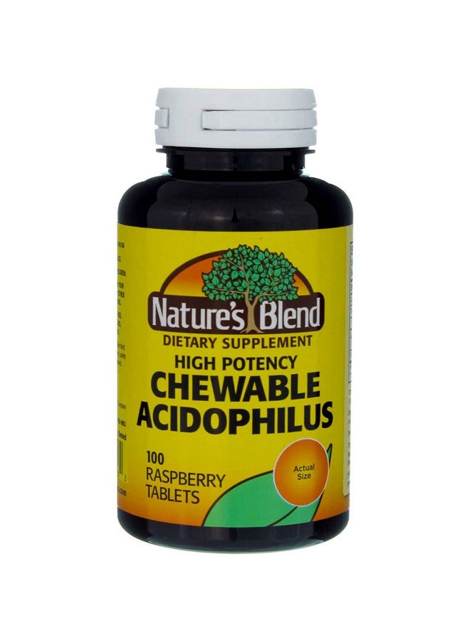 Nature's Blend Acidophilus Chewable Raspberry Flavor - 100 Tablets, Pack of 2 - Image 2