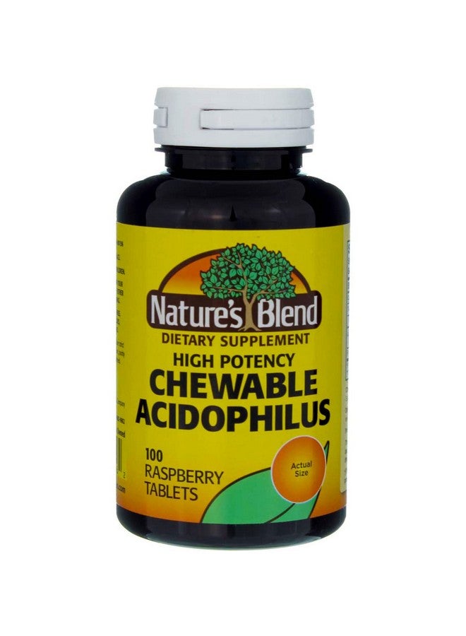 Nature's Blend Acidophilus Chewable Raspberry Flavor - 100 Tablets, Pack of 2 - Image 1