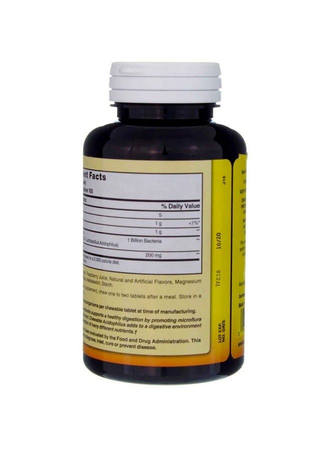 Nature's Blend Acidophilus Chewable Raspberry Flavor - 100 Tablets, Pack of 2 - Image 4