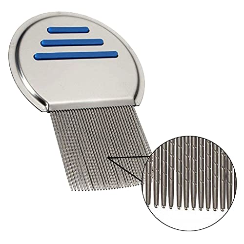 VREENY Lice Comb For Hair Fine Metal Teeth Head Lice Remover Product Nit & Egg Remover Easy to Use Reusable Comb for School Kids Women and Pet |Random Color| (LICE COMB A) - Image 2
