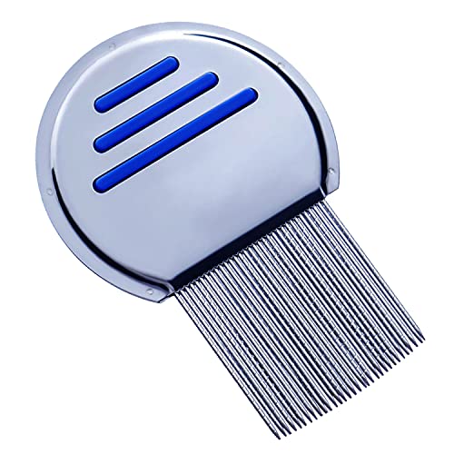 VREENY Lice Comb For Hair Fine Metal Teeth Head Lice Remover Product Nit & Egg Remover Easy to Use Reusable Comb for School Kids Women and Pet |Random Color| (LICE COMB A) - Image 1