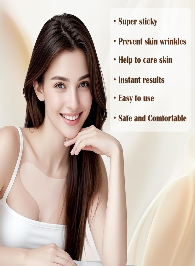 EKIND Silicone Chest Patch Anti Wrinkle Décolleté Pad Reusable Self Adhesive T Shape Skin Tightening Hydrating Lift for Women (Transparent) - Image 3