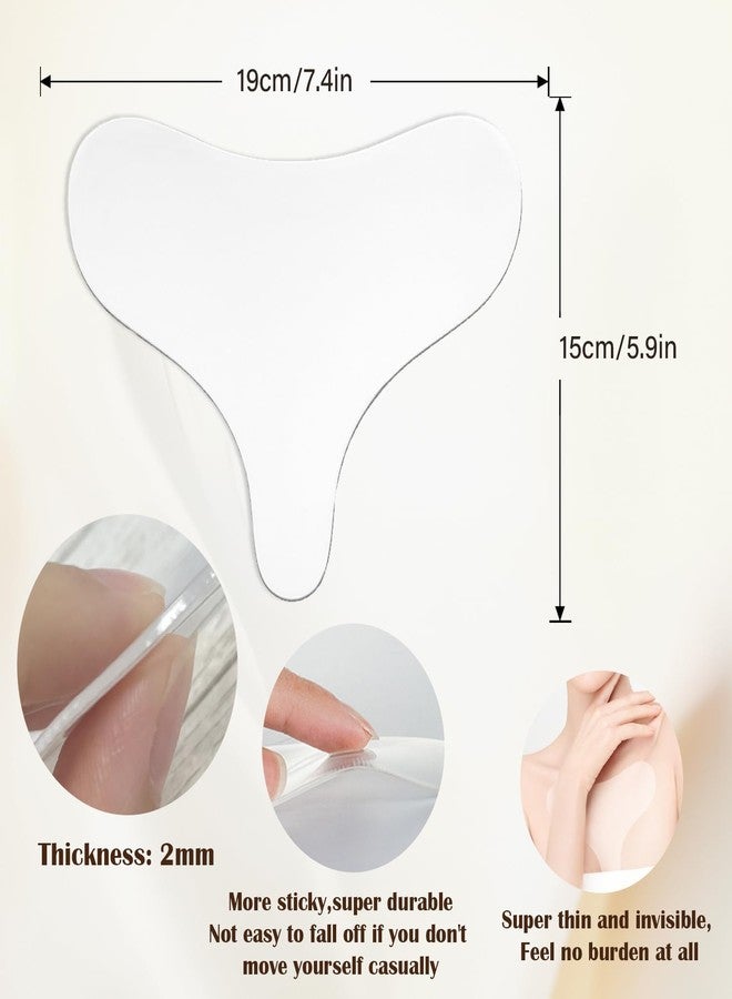 EKIND Silicone Chest Patch Anti Wrinkle Décolleté Pad Reusable Self Adhesive T Shape Skin Tightening Hydrating Lift for Women (Transparent) - Image 2