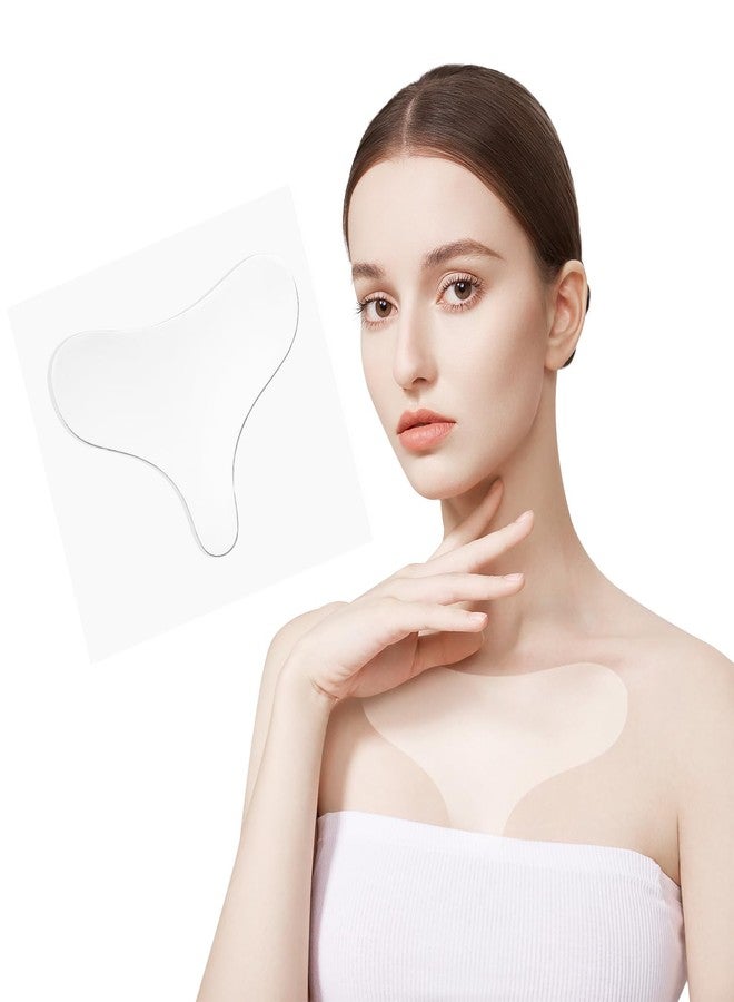 EKIND Silicone Chest Patch Anti Wrinkle Décolleté Pad Reusable Self Adhesive T Shape Skin Tightening Hydrating Lift for Women (Transparent) - Image 1