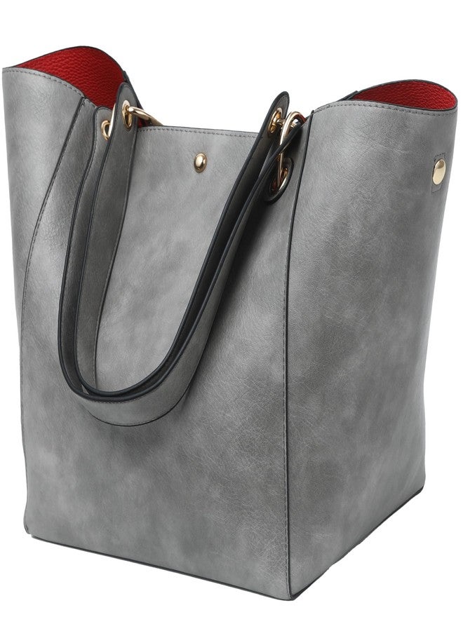 sqlp Large Work Tote Bag for Women Designer Purses and Handbags Big Bucket bags Ladies Travel Crossbody Purse, Grey, One size - Image 1