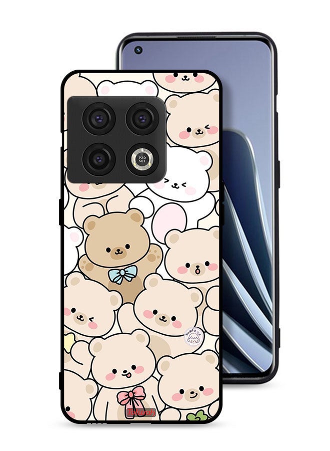 Tolwak OnePlus 10 Pro 5G Protective Case Cover Bears Pattern - Image 1
