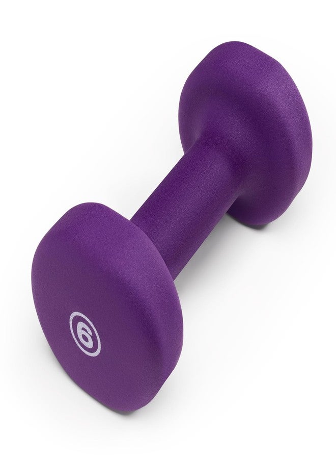 Marcy Neoprene Dumbbell, Single Piece, 6-lb, Eggplant - Image 1
