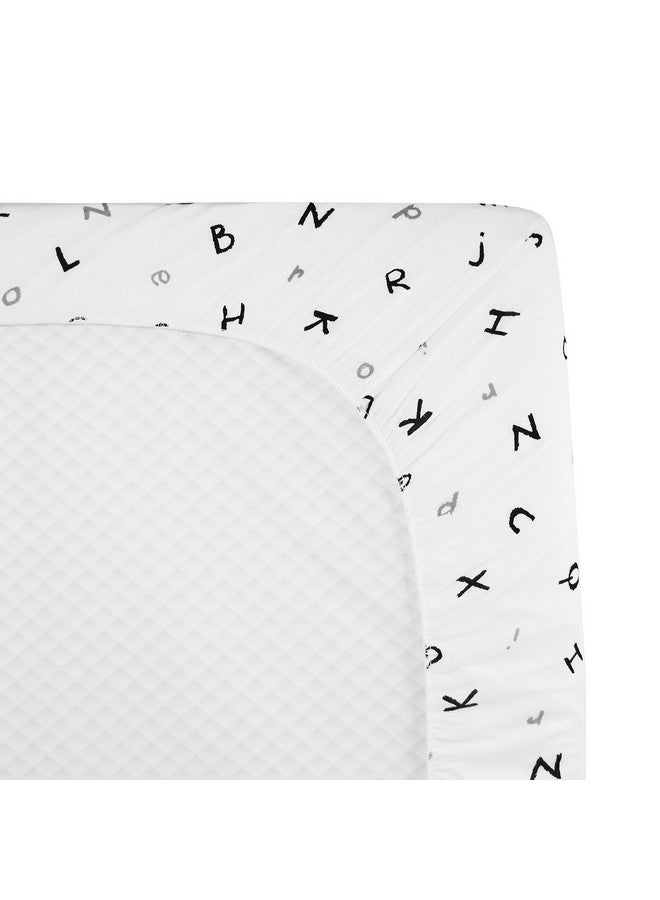 TL Care Printed 100% Cotton Knit Fitted Contoured Changing Table Pad Cover Compatible With Mika Micky Bassinet Alphabet For Boys And Girls - Image 4