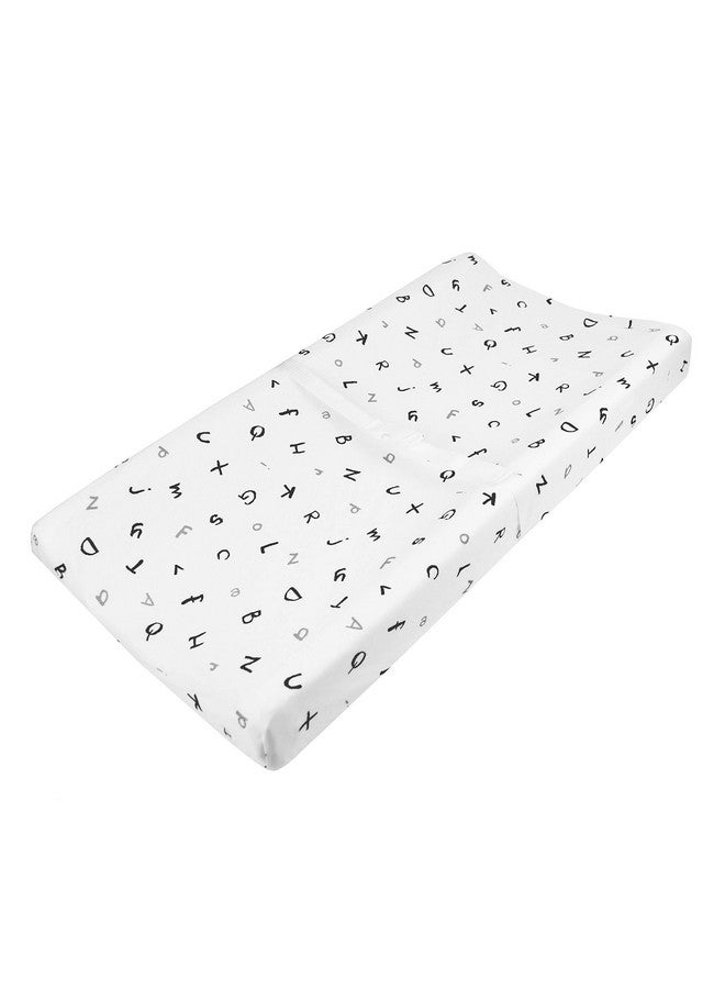 TL Care Printed 100% Cotton Knit Fitted Contoured Changing Table Pad Cover Compatible With Mika Micky Bassinet Alphabet For Boys And Girls - Image 2