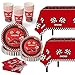 Childom 102 PCS Racing Car Tableware SetsRace Car Birthday Party SuppliesDisposable Racing TableclothsPlates Cups NapkinsCars Themed Tableware Set for Boys BirthdayKids PartiesRacing Party Decor - Image 3