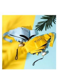 KASTWAVE Folding Umbrellas Mini Travel Compact Windproof Umbrella Small Folding Lightweight Sun Rain Umbrellas Lightweight Portable Mini Compact Umbrellas with 95% UV Protection for Women Men  - Image 3