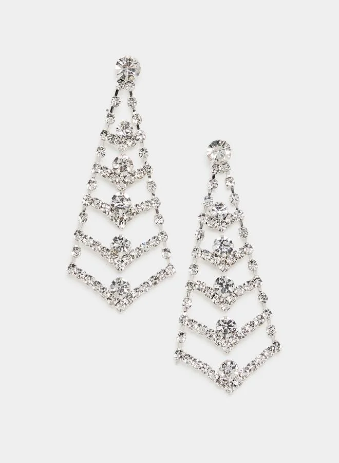 ستايلي Embellished Chandelier Earrings