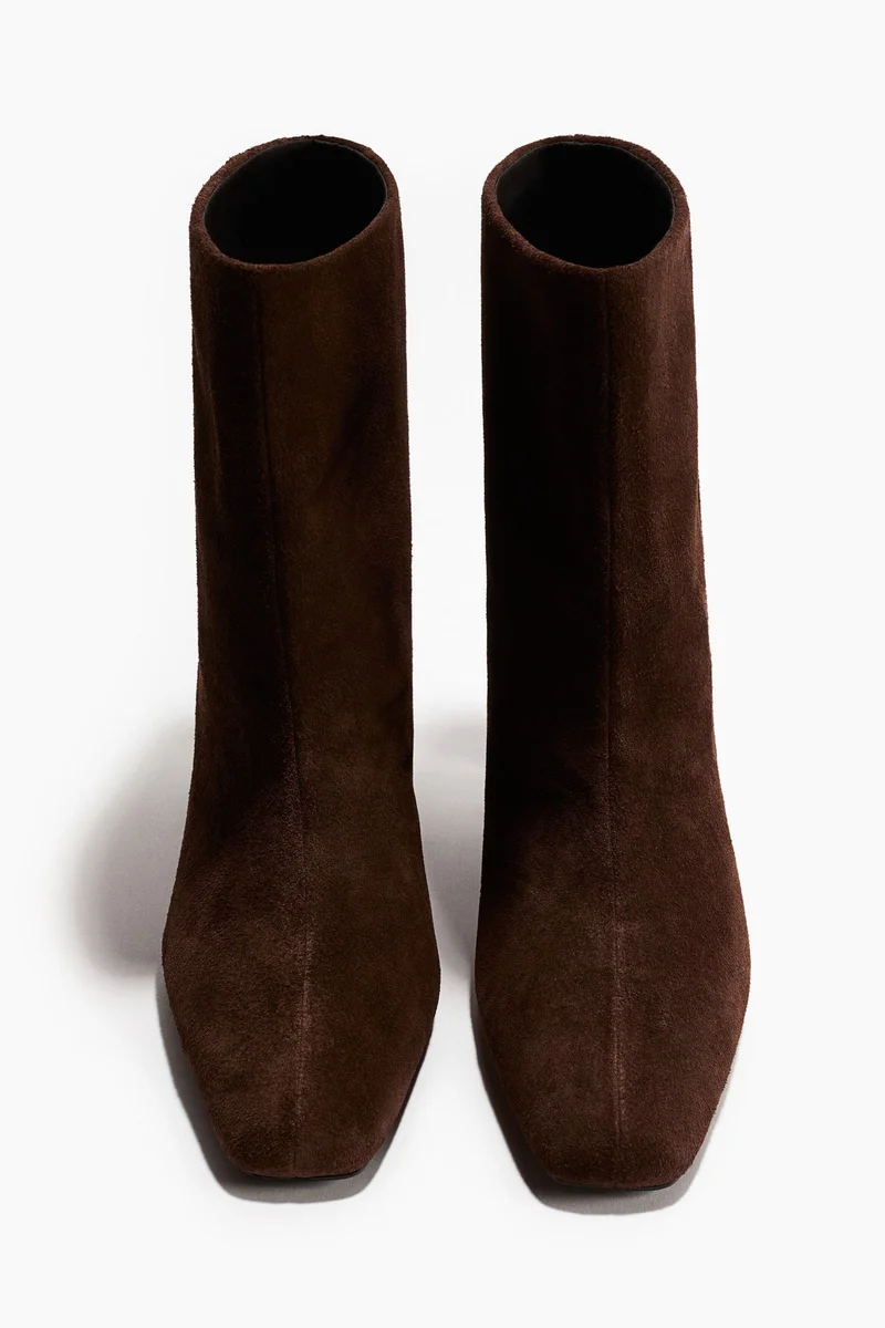 H&M Heeled suede ankle boots