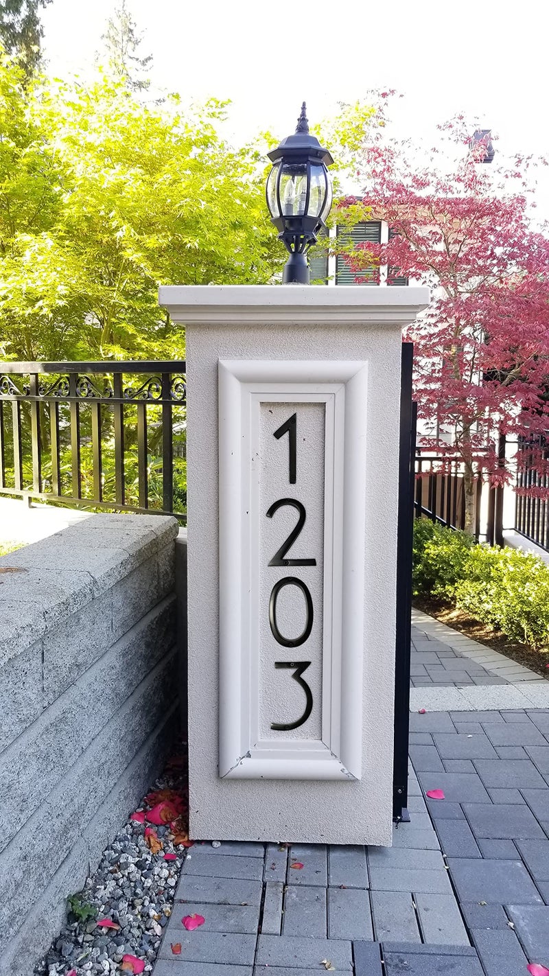 NACH Floating House Numbers, 6 inch Aluminum Black House Numbers for Outside - Number 5, Door Numbers with Mounting Hardware - Image 3