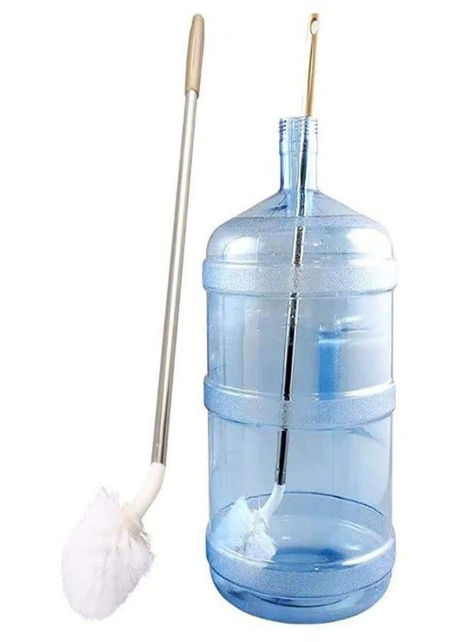 EAGEAN Stainless Steel Water Bucket Bottle Brush 360° Spherical Brush Long Handle All-Round Water Dispenser Cleaning Bucket Water Bucket Brush, Combo of 2 - Image 2