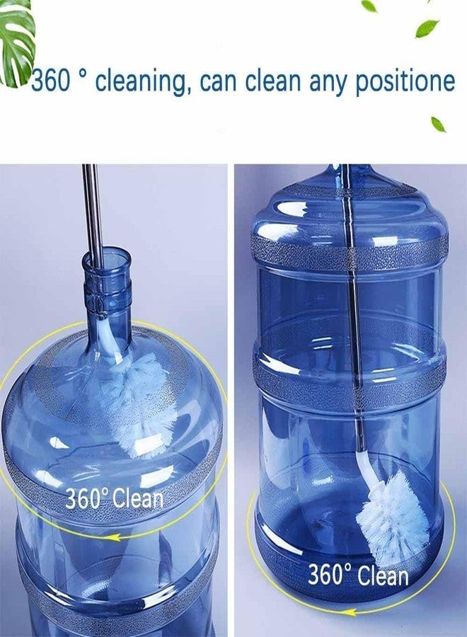 EAGEAN Stainless Steel Water Bucket Bottle Brush 360° Spherical Brush Long Handle All-Round Water Dispenser Cleaning Bucket Water Bucket Brush, Combo of 2 - Image 3