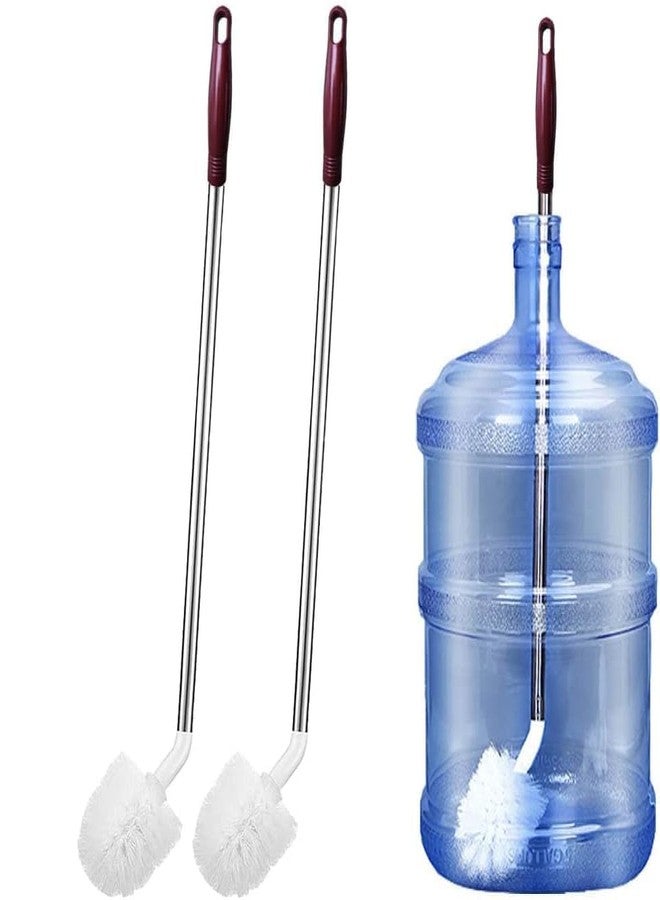EAGEAN Stainless Steel Water Bucket Bottle Brush 360° Spherical Brush Long Handle All-Round Water Dispenser Cleaning Bucket Water Bucket Brush, Combo of 2 - Image 1