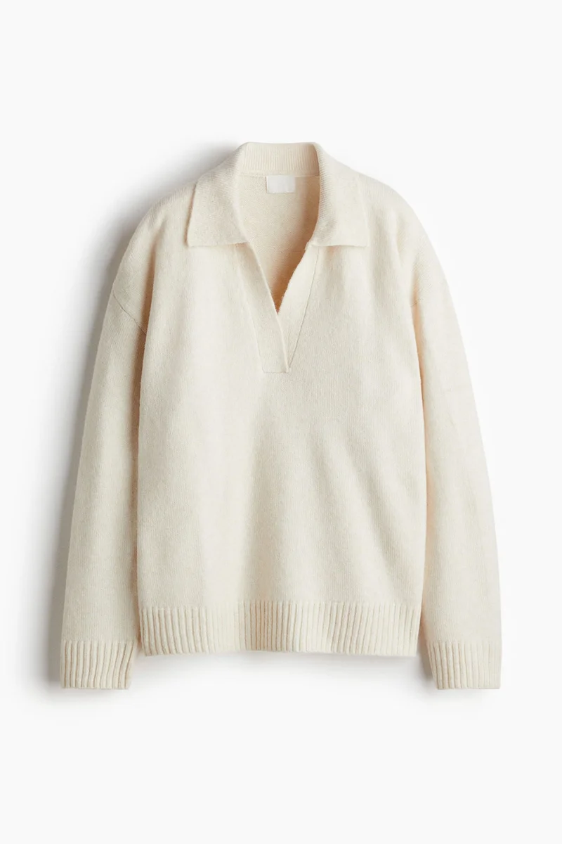 H&M Fine-knit collared jumper