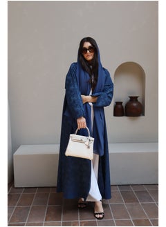 Jimmy Le Bond Luxury Full-Length Abaya with Matching Scarf – Blue  - Image 1