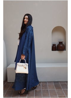 Jimmy Le Bond Luxury Full-Length Abaya with Matching Scarf – Blue  - Image 4