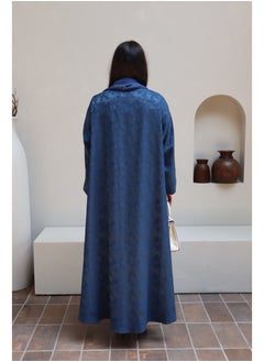 Jimmy Le Bond Luxury Full-Length Abaya with Matching Scarf – Blue  - Image 3