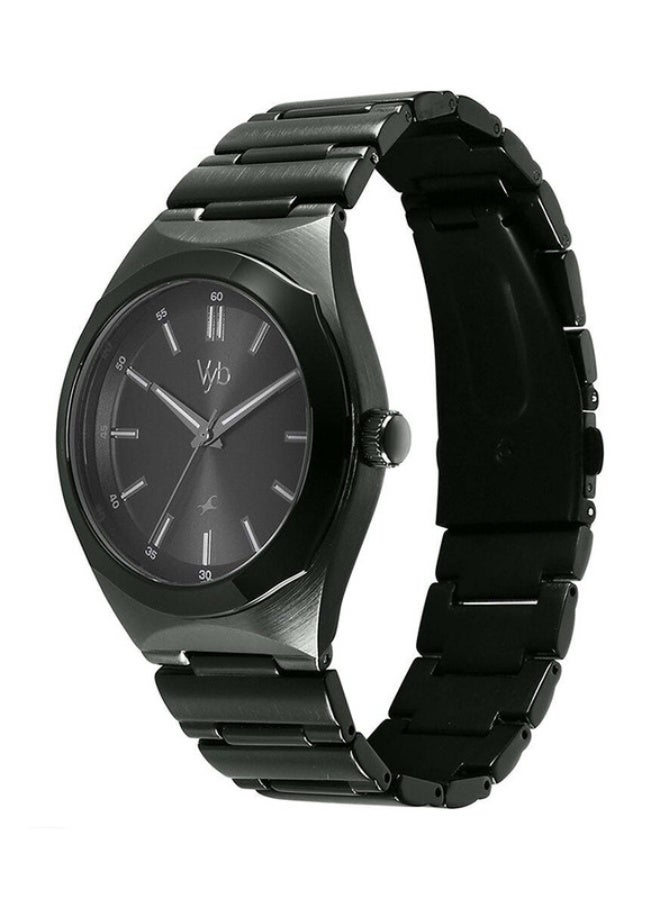 fastrack Vyb Arcane By Fastrack Quartz Analog Black Dial Metal Strap Watch For Guys - Image 3