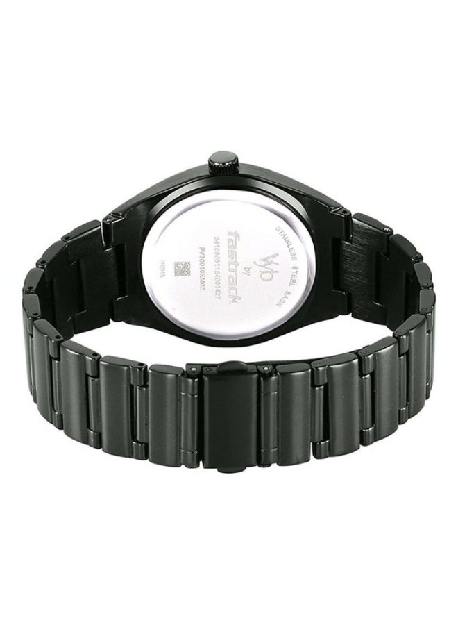 fastrack Vyb Arcane By Fastrack Quartz Analog Black Dial Metal Strap Watch For Guys - Image 5